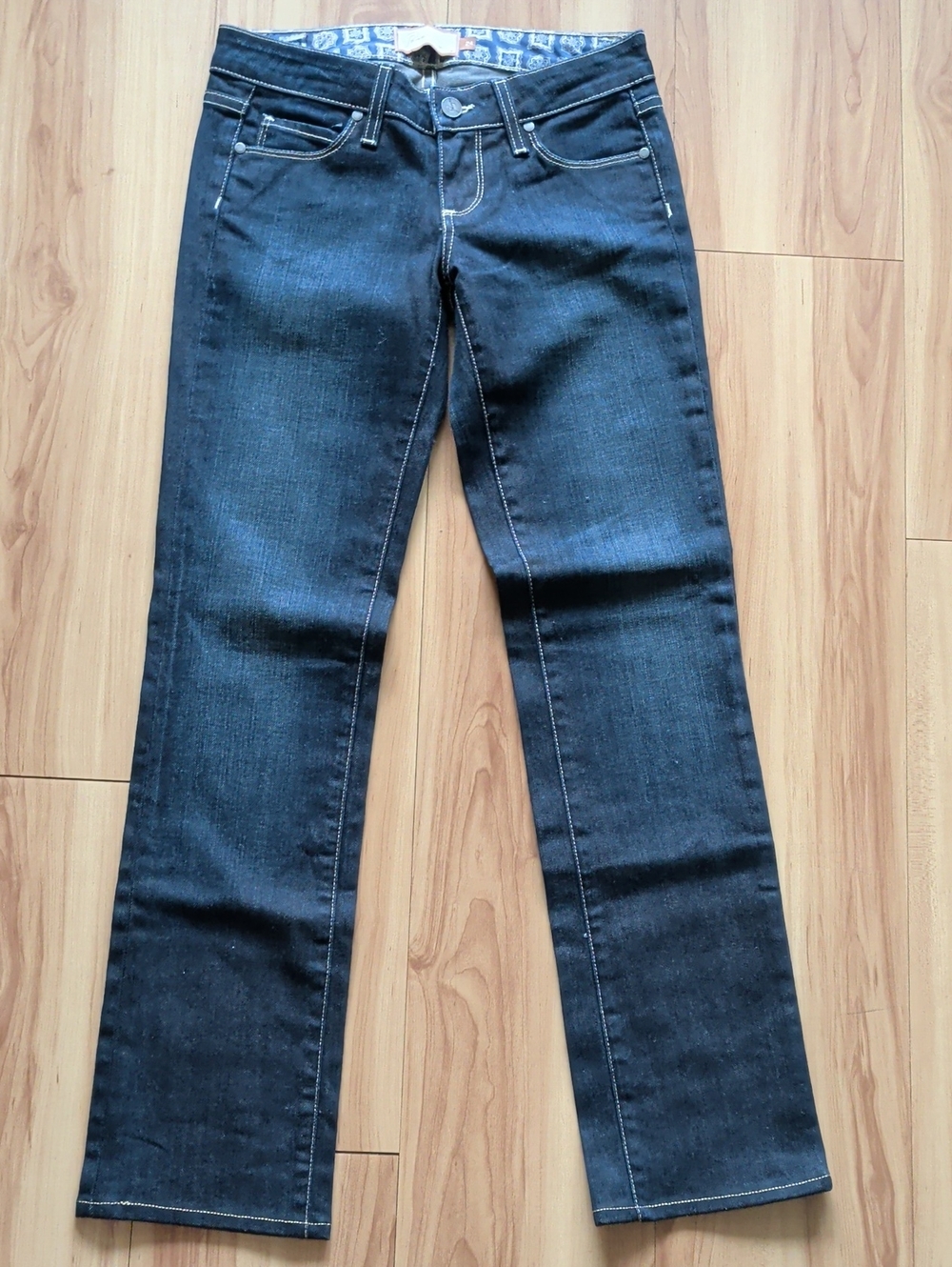 Dark Blue Women's Paige Straight Jeans